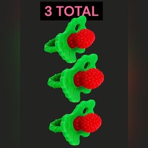3 Raz baby silicone teether bundle binkie sore gums soothing relief new sealed